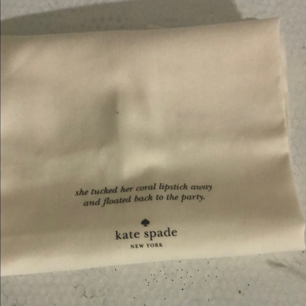 Kate Spade Cream Fabric Dust Bag New